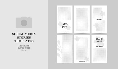 Trendy editable design for social media. Vector Illustration templates.