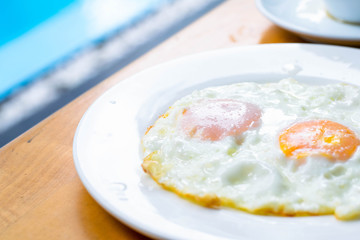 delicious fried egg for morning breakfast