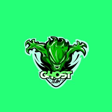 Ghost Team Mascot Logo