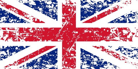 Fototapeta premium UK Flag Rustic Dirty Grunge Distressed Effect Vector Illustration