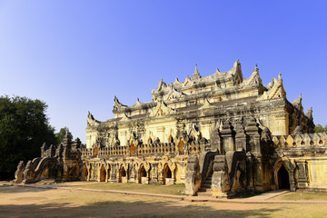 Maha Aungmye Bonzan Monastery in the ancient town Inwa (Ava) near Mandalay, Myanmar (Burma)