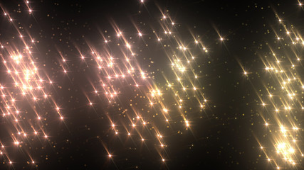 illumination neon space star particle flash light 3D illustration abstract background