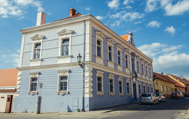 Fototapeta na wymiar Tenement house in small Mikulov city in South Moravian Region, Czech Republic