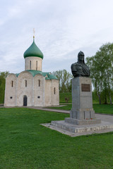 Monument to Alexander Nevsky near the Transfiguration Cathedral in Pereyaslavl Zalessky