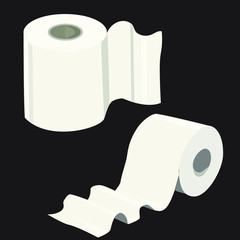 Toilet paper. Vector roll illustration