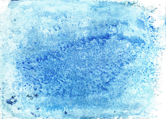 blue abstract watercolor spot on the background
