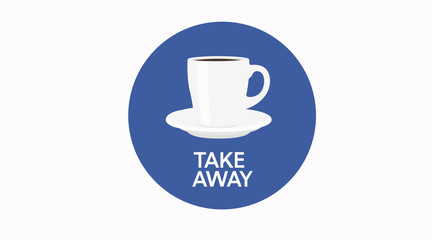 Vector Take Away Coffee Illustration Sign Icon