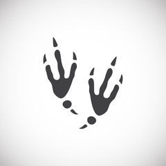 Animal foot print icon on background for graphic and web design. Creative illustration concept symbol for web or mobile app