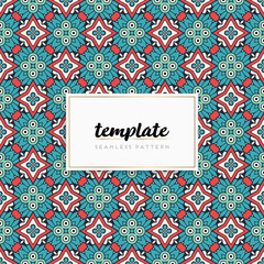 Background mandala seamless pattern vector