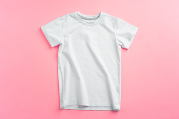 White color-t-shirt with copy space for your design. Fashion concept