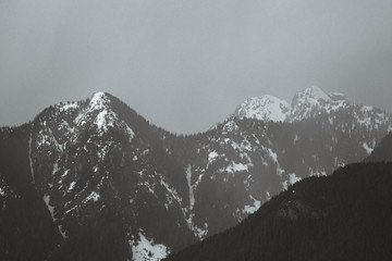 Mountain peaks from afar