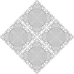 Set of four circle abstract pattern repetition background made of set of rings, vector illustration. Eps 10