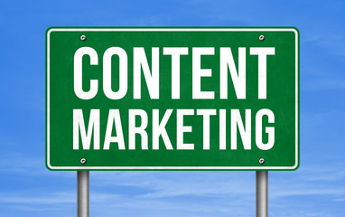 Content Marketing - roadsign concept