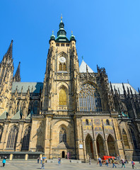 Fototapeta premium south front of the Metropolitan Cathedral of Saints Vitus in Prague