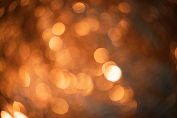 Fototapeta premium Large and big gold glitter texture christmas, celebration abstract bokeh background with copy space and text place