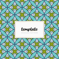 Background mandala seamless pattern vector