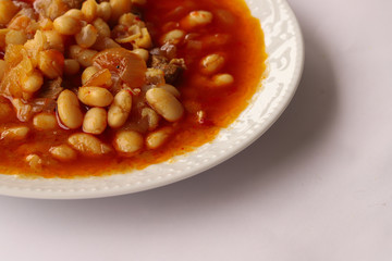 Turkish style Meat bean meal.