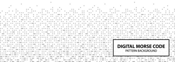 Digital Morse Code Pattern. Design and Inspiration from Morse code, Geometric drawing, suitable for digital company or product. You can use as texture, wallpaper or adapt to other artworks. - obrazy, fototapety, plakaty