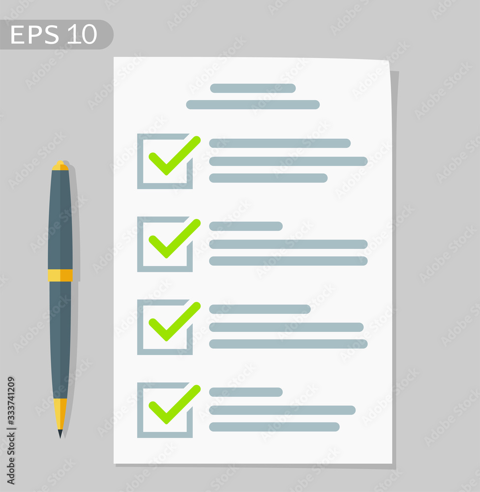 Poster check list.clipboard.vector icon.vector
