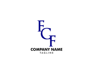 Initial Letter FCF Logo Template Design