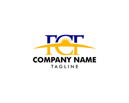 Initial Letter FCF Logo Template Design