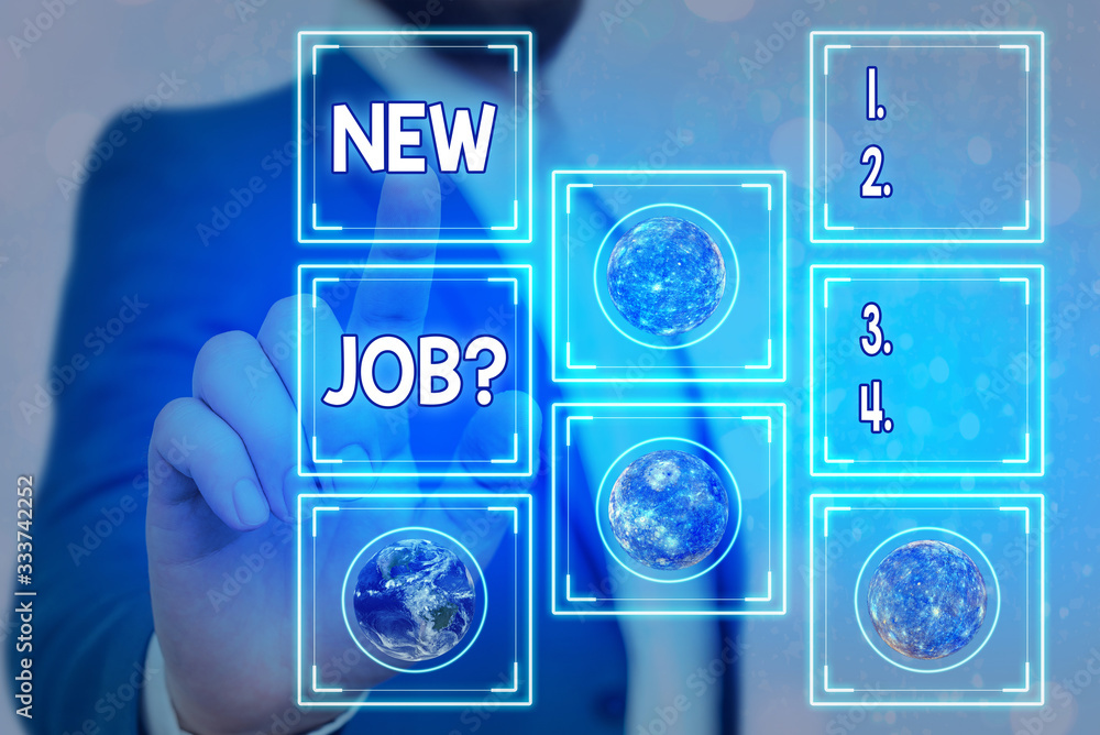 Poster text sign showing new job question. business photo showcasing asking if a demonstrating got regular 