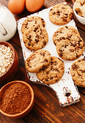 Oatmeal cookies with chocolate