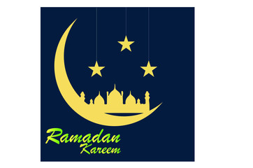 Ramadan mubarak poster banner vector
