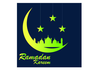 Ramadan mubarak poster banner vector