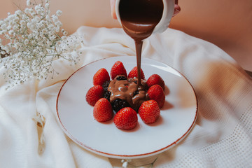 
chocolate strawberries