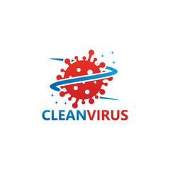 Clean Virus Logo Template Design