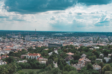 Fototapeta na wymiar Panorama view on the Budapest, Hungary