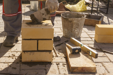 a construction worker on the construction site