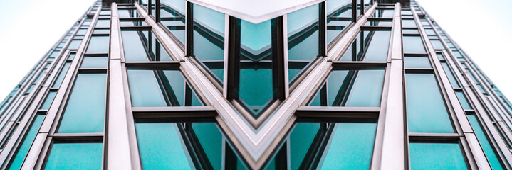 Obraz premium Architecture details Modern Building Glass facade Business background