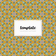 Background mandala seamless pattern vector