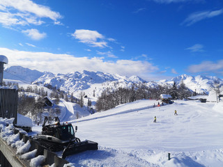 Ski slope in Vogel ski center (Slovenia)