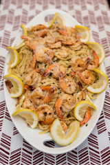 Pasta Aglio e Olio/Garlic Shrimp Pasta