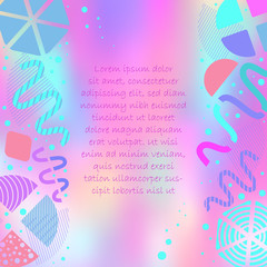 Image of Bright Colorful Poster with Abstract Shapes