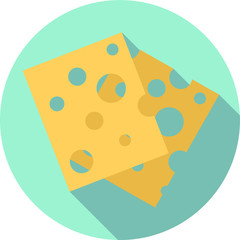 piece of cheese isolated on white background