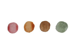 watercolor stains in natural shades