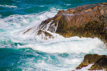 sea landscapes on the Mediterranean coast on summer days