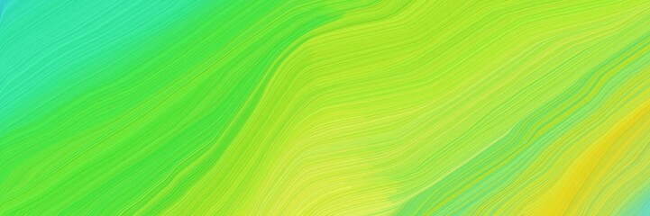smooth futuristic banner background with green yellow, medium sea green and moderate green color. modern waves background illustration