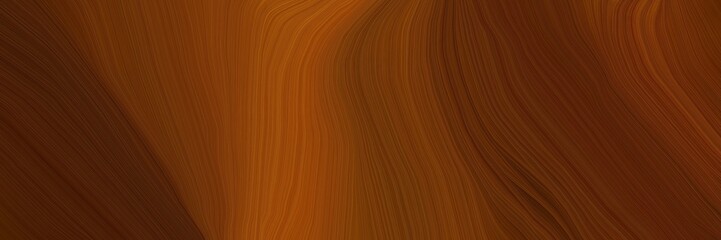 elegant landscape banner with waves. curvy background design with chocolate, saddle brown and sienna color
