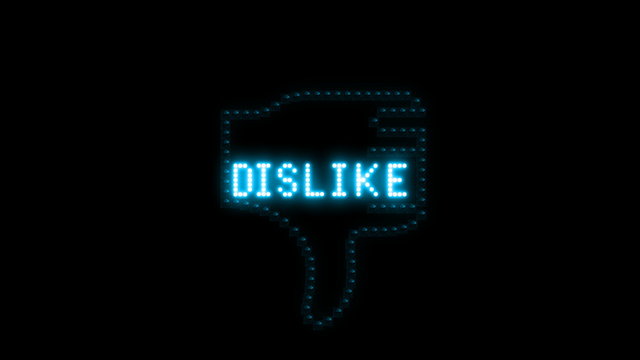 Deslike logo Text sign Looped animation bulbs LED pixels, light flashing, blinking lights advertising banner. Light Text. Digital Display. More TEXTS are available in my portfolio. 
