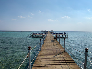 Fototapeta premium Pier in Egypt read Sea