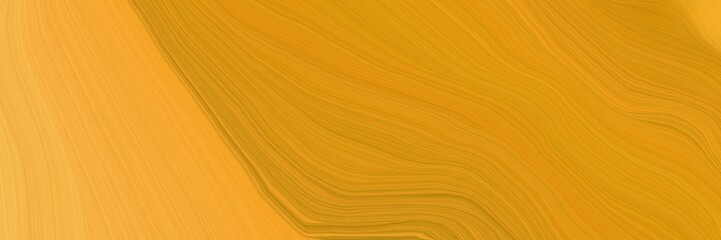 smooth futuristic banner background with golden rod, pastel orange and vivid orange color. abstract waves illustration