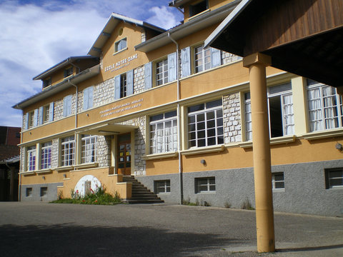 Novalaise, France - August 5th 2008 : Public Elementary School Of The Village.