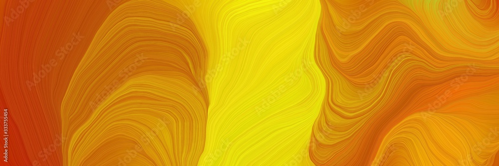 Aufkleber elegant landscape orientation graphic with waves. modern waves background design with dark golden ro