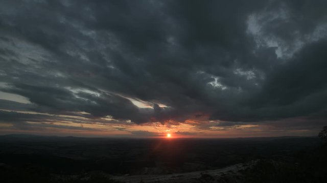 Cloudy Sky at Sunset in Brazil