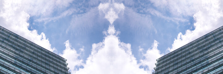 low angle view of skyscrapers in Taipei, Taiwan